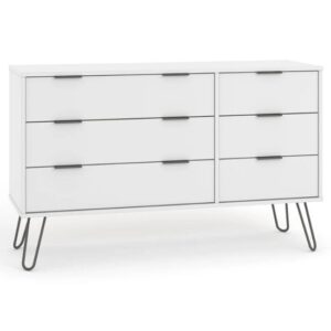 Avoch Wooden Chest Of Drawers In White With 6 Drawers