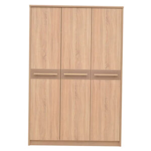 Canton Wooden Wardrobe With 3 Doors In Sonoma Oak