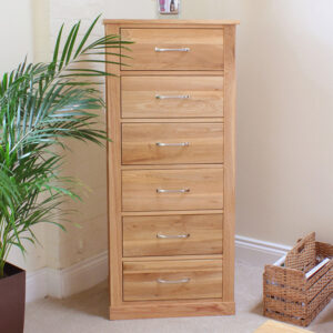Fornatic Wooden Chest Of Drawers In Mobel Oak With 6 Drawers