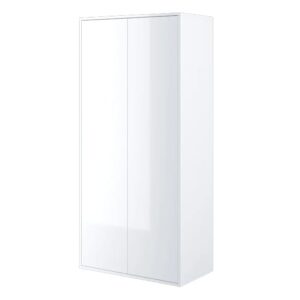 Cyan High Gloss Wardrobe With 2 Doors In White