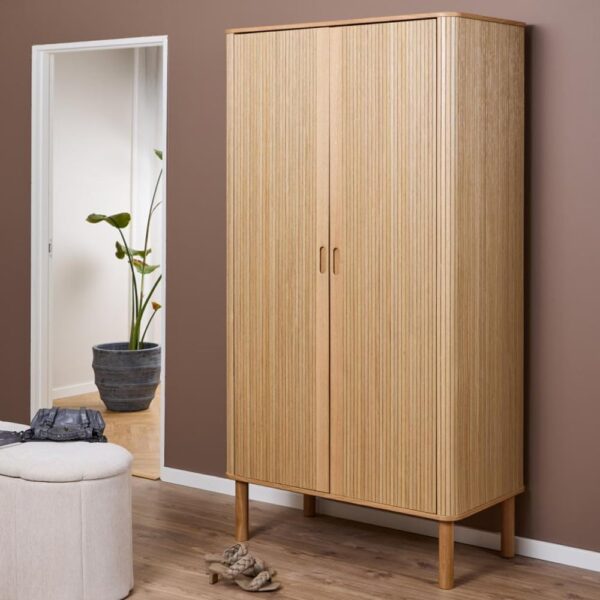 Lewiston Wooden Wardrobe With 2 Sliding Doors In Oak