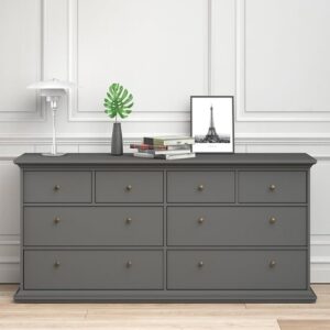 Paroya Wooden Chest Of 8 Drawers In Matt Grey